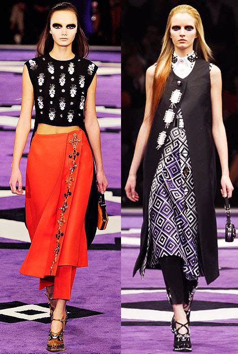 prada 70s 2012|prada fashion show.